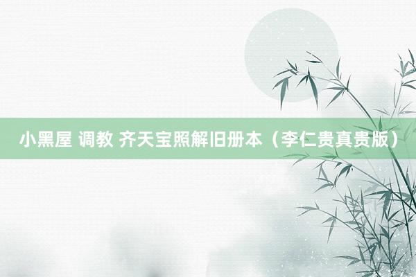 小黑屋 调教 齐天宝照解旧册本（李仁贵真贵版）