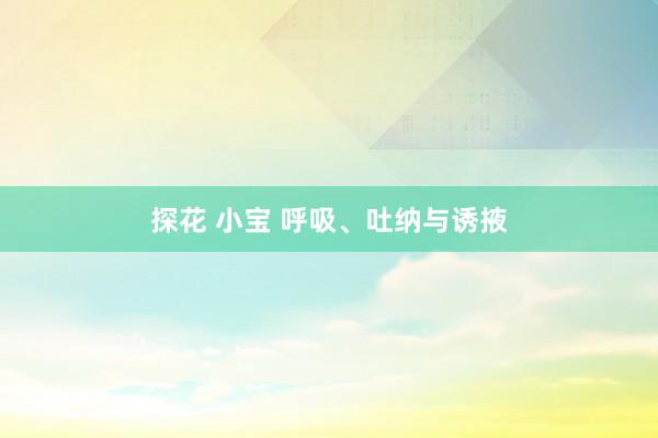 探花 小宝 呼吸、吐纳与诱掖